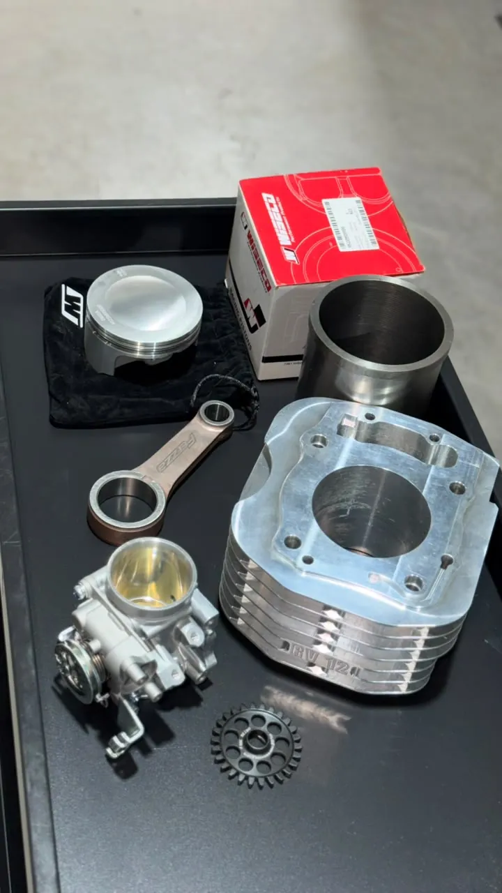 Kit de performance com pistão forjado, biela, cilindro, corpo de borboleta e engrenagem